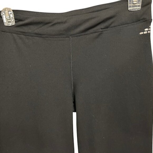 BCG Black Flare Legged Athletic Stretch Pants-Size L-Mid Rise-Cropped - Picture 7 of 8